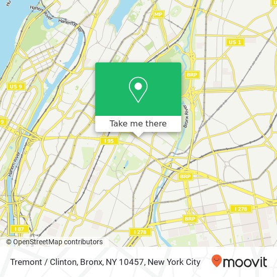 Tremont / Clinton, Bronx, NY 10457 map