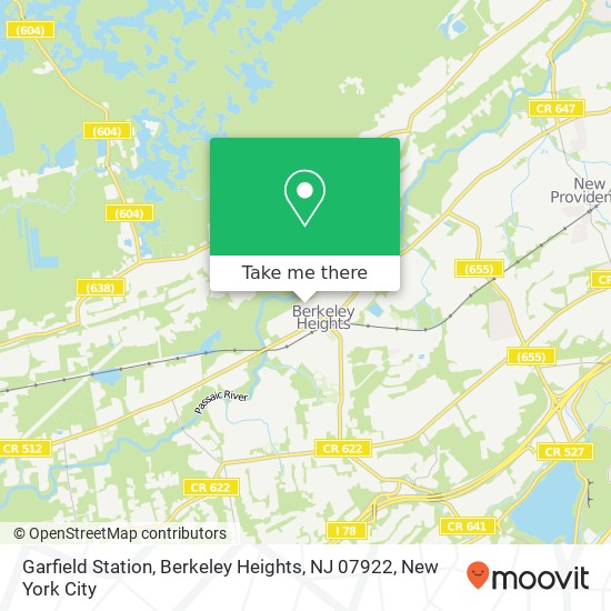 Garfield Station, Berkeley Heights, NJ 07922 map