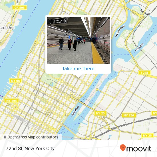 Mapa de 72nd St, New York, NY 10021