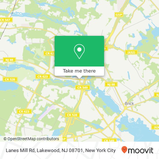 Lanes Mill Rd, Lakewood, NJ 08701 map
