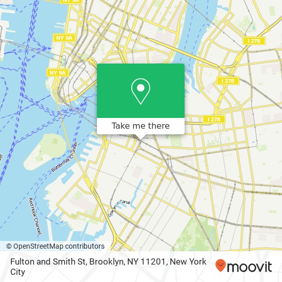 Fulton and Smith St, Brooklyn, NY 11201 map