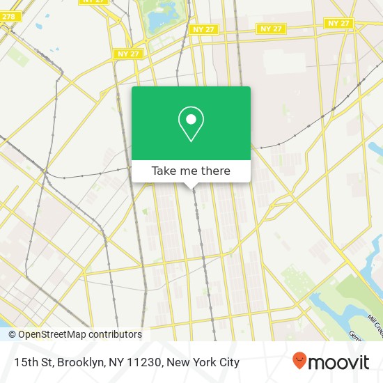 Mapa de 15th St, Brooklyn, NY 11230