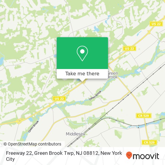 Mapa de Freeway 22, Green Brook Twp, NJ 08812