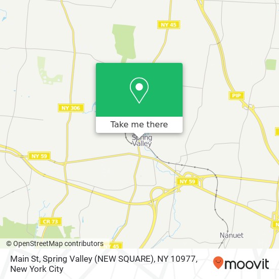 Mapa de Main St, Spring Valley (NEW SQUARE), NY 10977