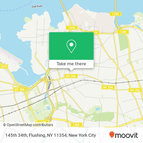 145th 34th, Flushing, NY 11354 map