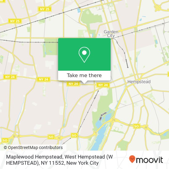 Maplewood Hempstead, West Hempstead (W HEMPSTEAD), NY 11552 map