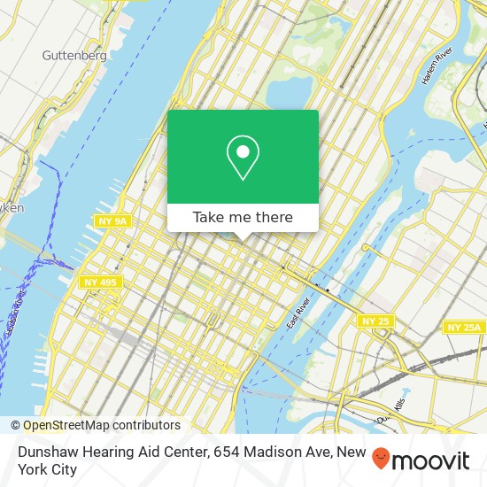 Mapa de Dunshaw Hearing Aid Center, 654 Madison Ave