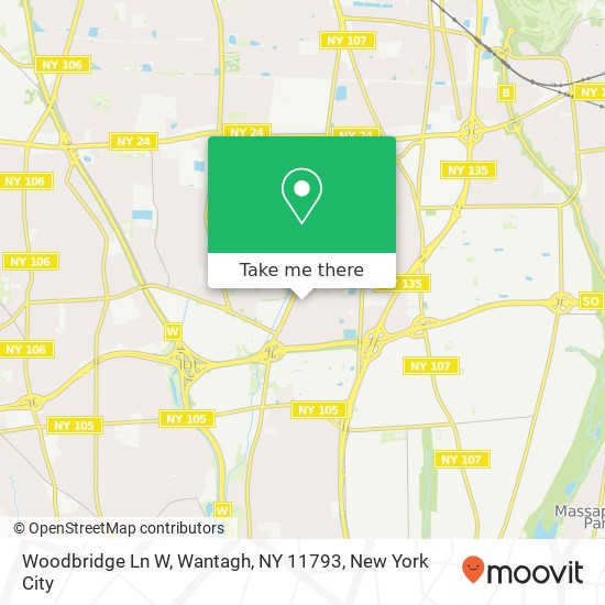 Woodbridge Ln W, Wantagh, NY 11793 map