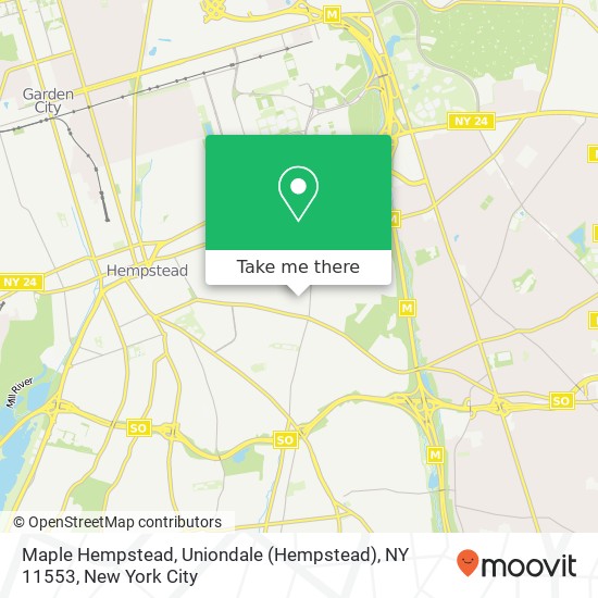 Maple Hempstead, Uniondale (Hempstead), NY 11553 map