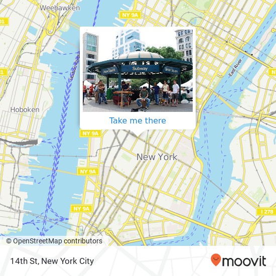 Mapa de 14th St, New York, NY 10011