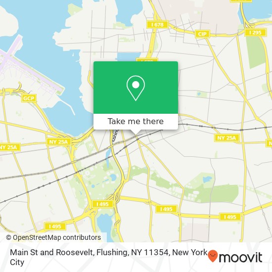 Main St and Roosevelt, Flushing, NY 11354 map