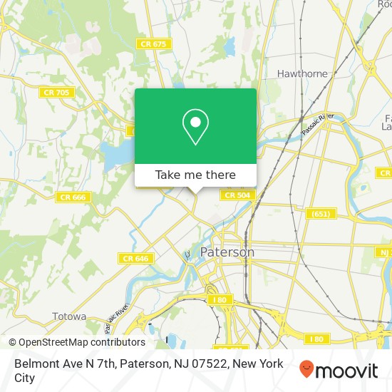 Belmont Ave N 7th, Paterson, NJ 07522 map