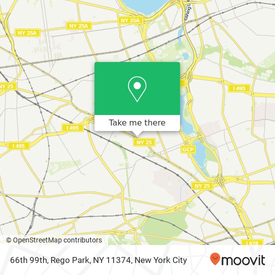 66th 99th, Rego Park, NY 11374 map