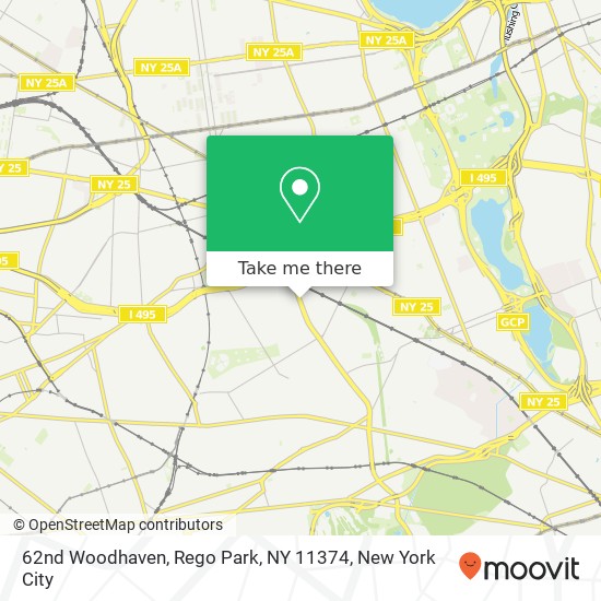 62nd Woodhaven, Rego Park, NY 11374 map