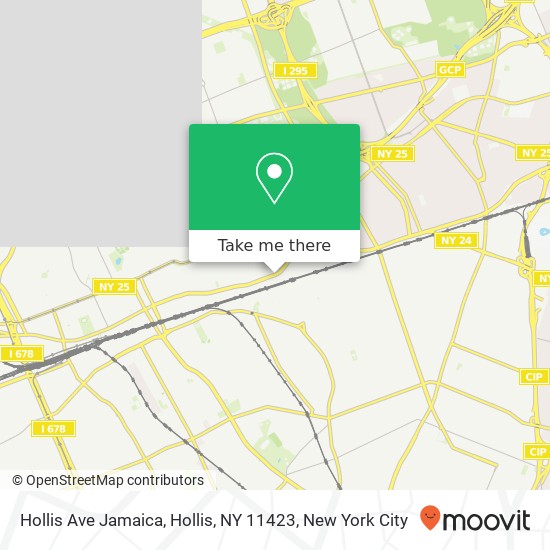 Mapa de Hollis Ave Jamaica, Hollis, NY 11423