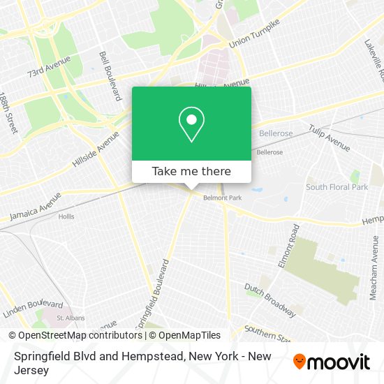 Springfield Blvd and Hempstead map