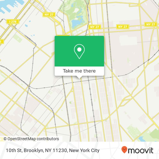 Mapa de 10th St, Brooklyn, NY 11230