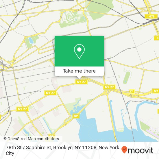 78th St / Sapphire St, Brooklyn, NY 11208 map