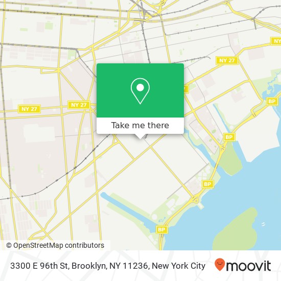 Mapa de 3300 E 96th St, Brooklyn, NY 11236