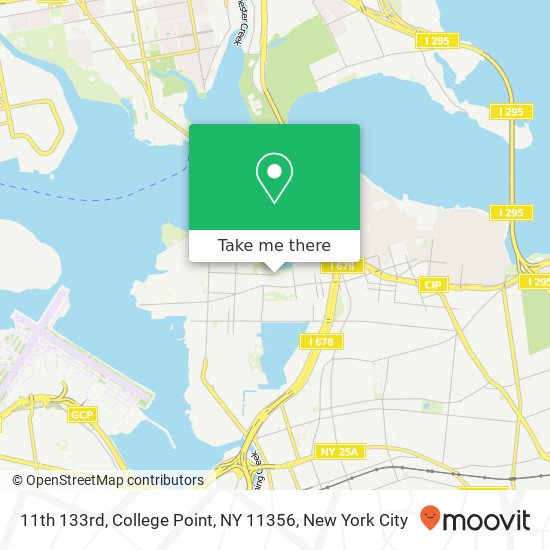 Mapa de 11th 133rd, College Point, NY 11356