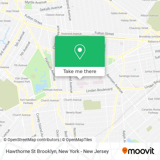 Hawthorne St Brooklyn map