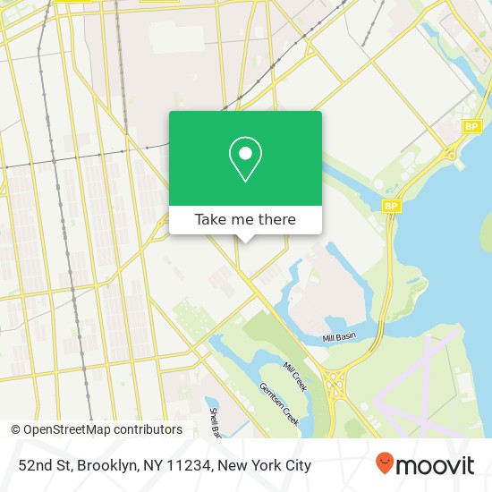 Mapa de 52nd St, Brooklyn, NY 11234