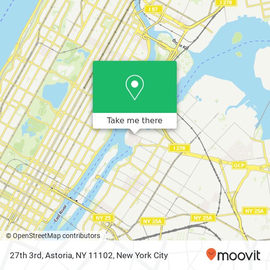 Mapa de 27th 3rd, Astoria, NY 11102