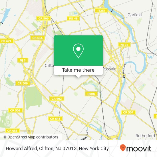 Howard Alfred, Clifton, NJ 07013 map