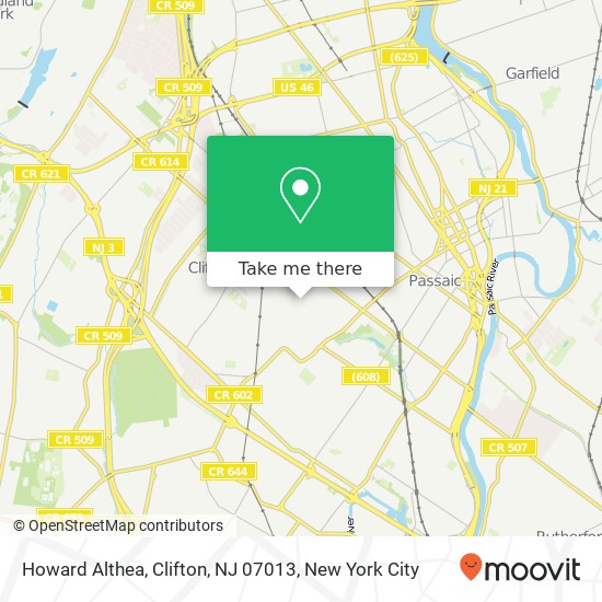 Howard Althea, Clifton, NJ 07013 map