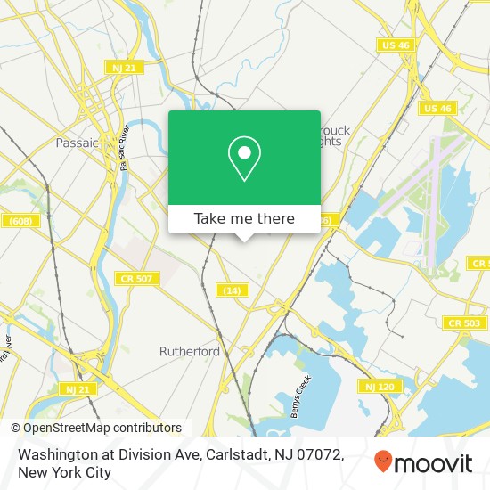 Washington at Division Ave, Carlstadt, NJ 07072 map