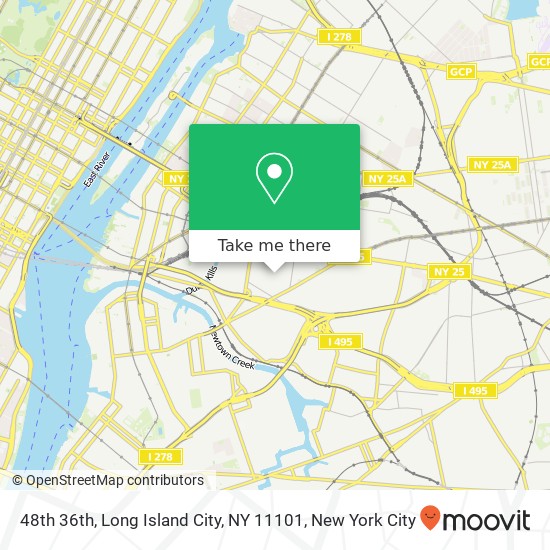 Mapa de 48th 36th, Long Island City, NY 11101