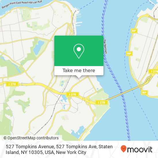 Mapa de 527 Tompkins Avenue, 527 Tompkins Ave, Staten Island, NY 10305, USA