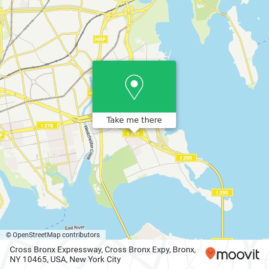 Mapa de Cross Bronx Expressway, Cross Bronx Expy, Bronx, NY 10465, USA