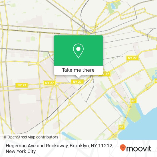 Mapa de Hegeman Ave and Rockaway, Brooklyn, NY 11212