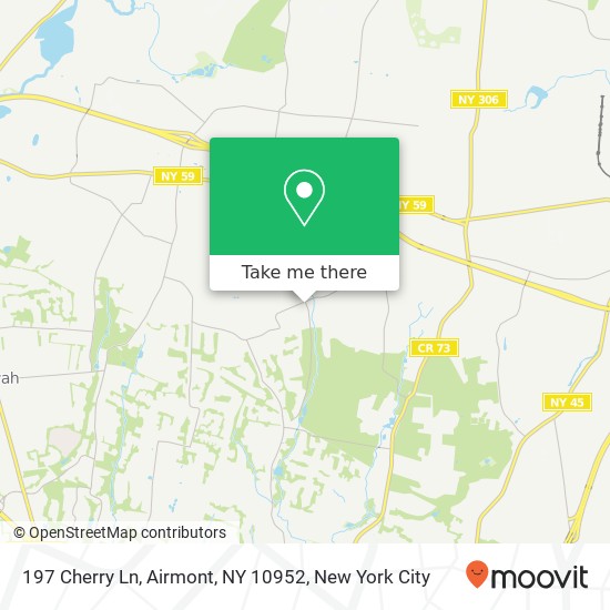Mapa de 197 Cherry Ln, Airmont, NY 10952