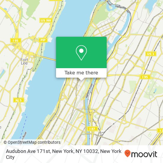 Audubon Ave 171st, New York, NY 10032 map