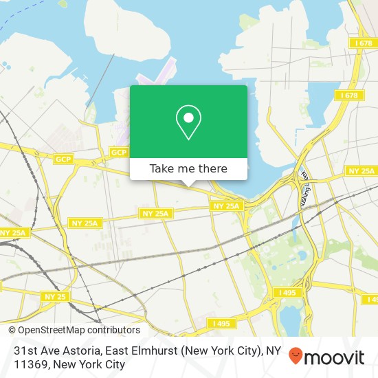 Mapa de 31st Ave Astoria, East Elmhurst (New York City), NY 11369