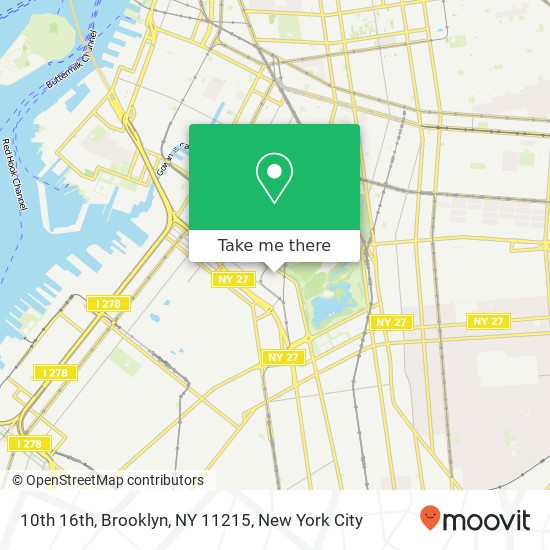 10th 16th, Brooklyn, NY 11215 map