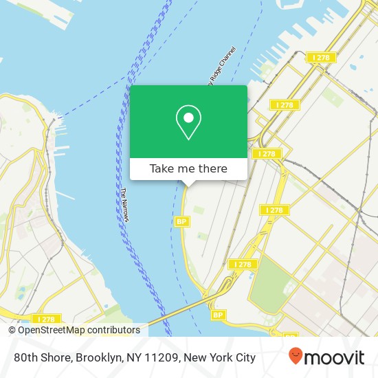 80th Shore, Brooklyn, NY 11209 map