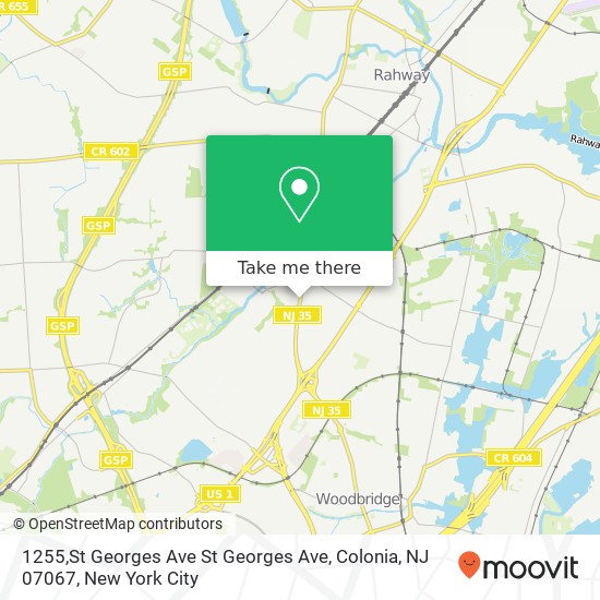 Mapa de 1255,St Georges Ave St Georges Ave, Colonia, NJ 07067