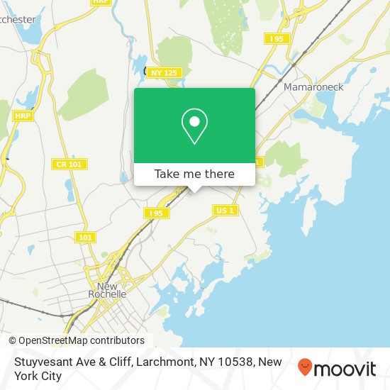 Mapa de Stuyvesant Ave & Cliff, Larchmont, NY 10538