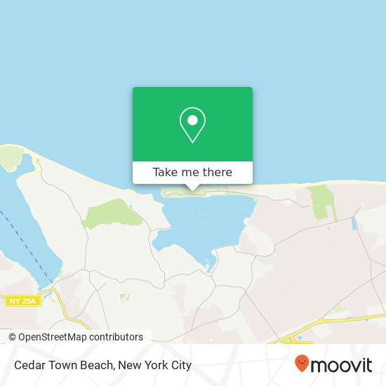 Cedar Town Beach map