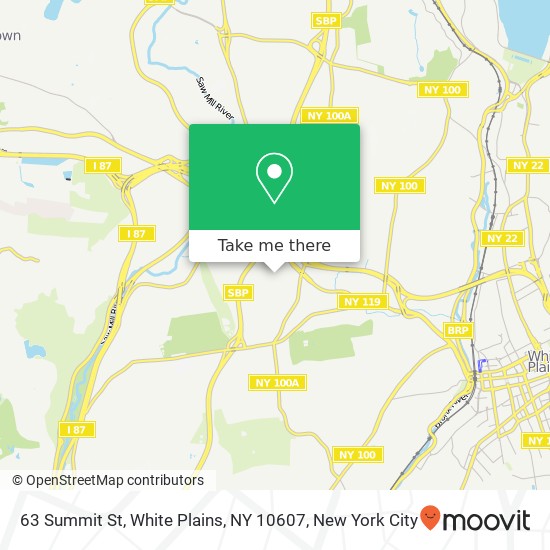 Mapa de 63 Summit St, White Plains, NY 10607