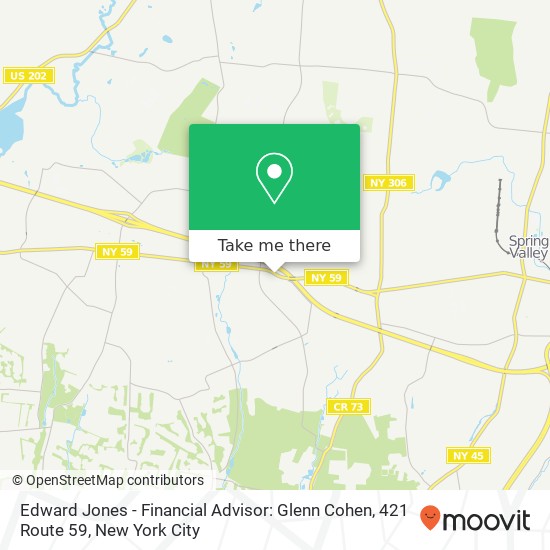 Mapa de Edward Jones - Financial Advisor: Glenn Cohen, 421 Route 59