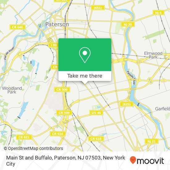 Mapa de Main St and Buffalo, Paterson, NJ 07503