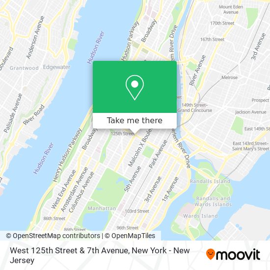 West 125th Street & 7th Avenue map