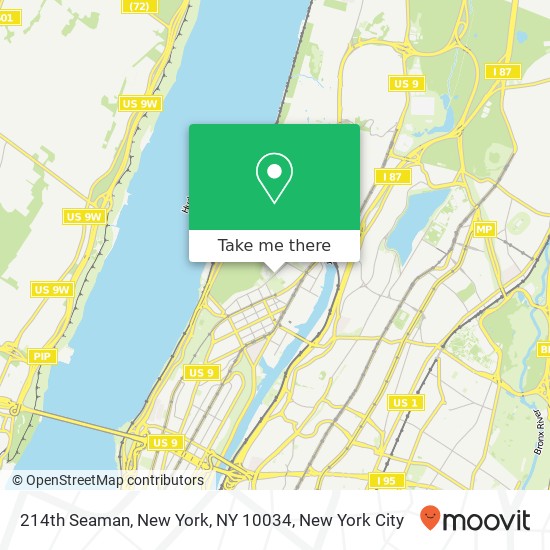 Mapa de 214th Seaman, New York, NY 10034