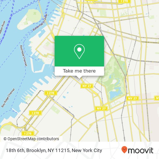 18th 6th, Brooklyn, NY 11215 map