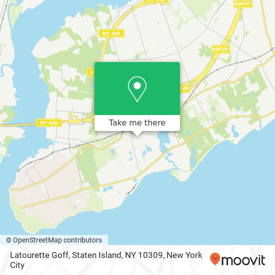 Mapa de Latourette Goff, Staten Island, NY 10309