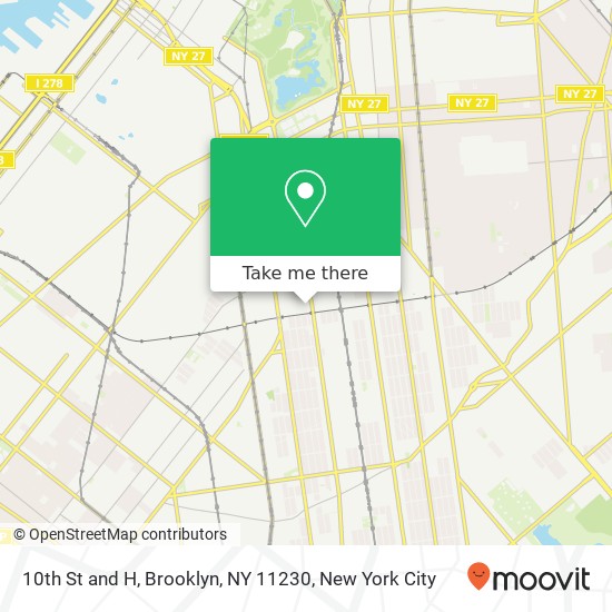 Mapa de 10th St and H, Brooklyn, NY 11230
